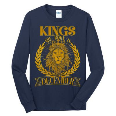 Vintage Lion Kings Are Born In December Tall Long Sleeve T-Shirt