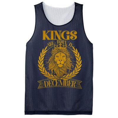 Vintage Lion Kings Are Born In December Mesh Reversible Basketball Jersey Tank