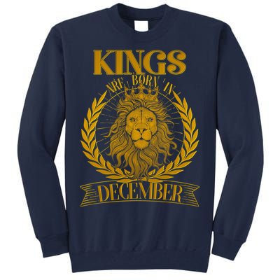 Vintage Lion Kings Are Born In December Tall Sweatshirt