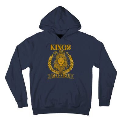 Vintage Lion Kings Are Born In December Tall Hoodie