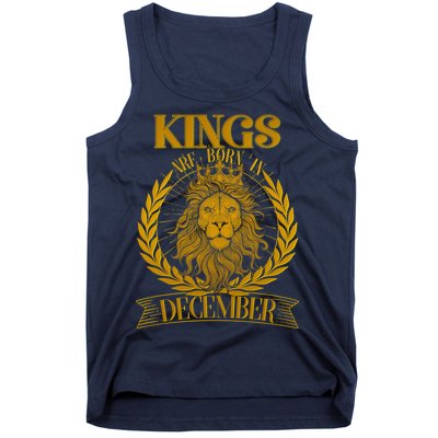 Vintage Lion Kings Are Born In December Tank Top