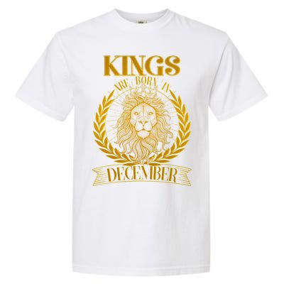 Vintage Lion Kings Are Born In December Garment-Dyed Heavyweight T-Shirt