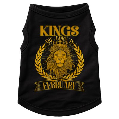 Vintage Lion Kings Are Born In February Doggie Tank
