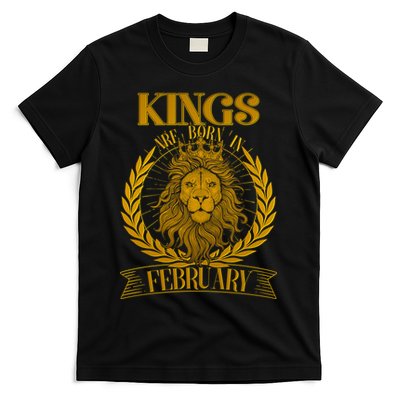 Vintage Lion Kings Are Born In February T-Shirt