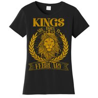 Vintage Lion Kings Are Born In February Women's T-Shirt