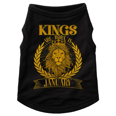 Vintage Lion Kings Are Born In January Doggie Tank