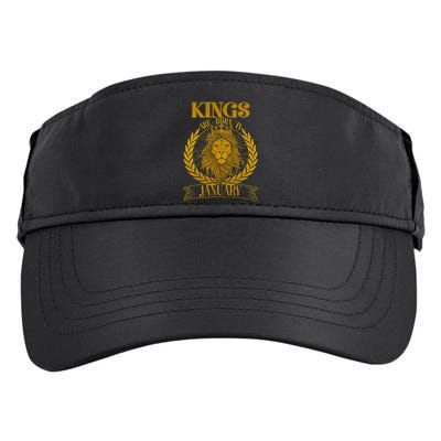 Vintage Lion Kings Are Born In January Adult Drive Performance Visor