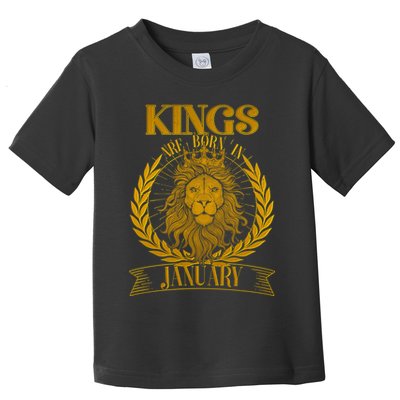 Vintage Lion Kings Are Born In January Toddler T-Shirt
