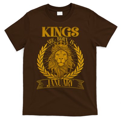 Vintage Lion Kings Are Born In January T-Shirt