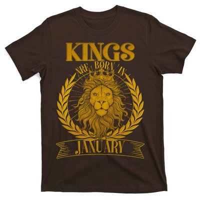 Vintage Lion Kings Are Born In January T-Shirt