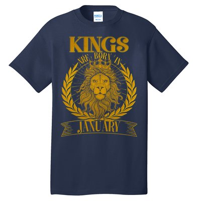 Vintage Lion Kings Are Born In January Tall T-Shirt