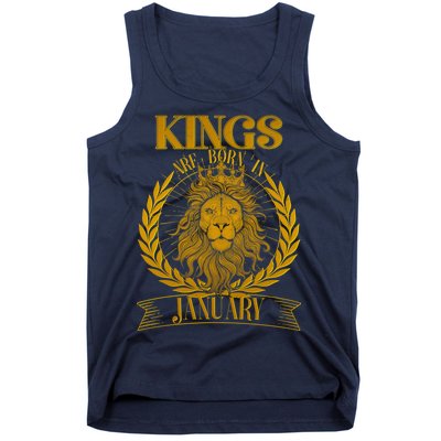 Vintage Lion Kings Are Born In January Tank Top