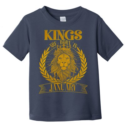 Vintage Lion Kings Are Born In January Toddler T-Shirt