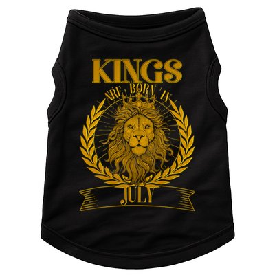 Vintage Lion Kings Are Born In July Doggie Tank