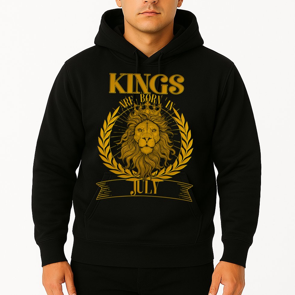 Vintage Lion Kings Are Born In July Hoodie