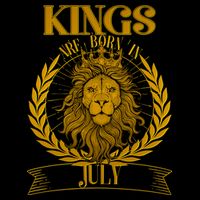 Vintage Lion Kings Are Born In July Hoodie