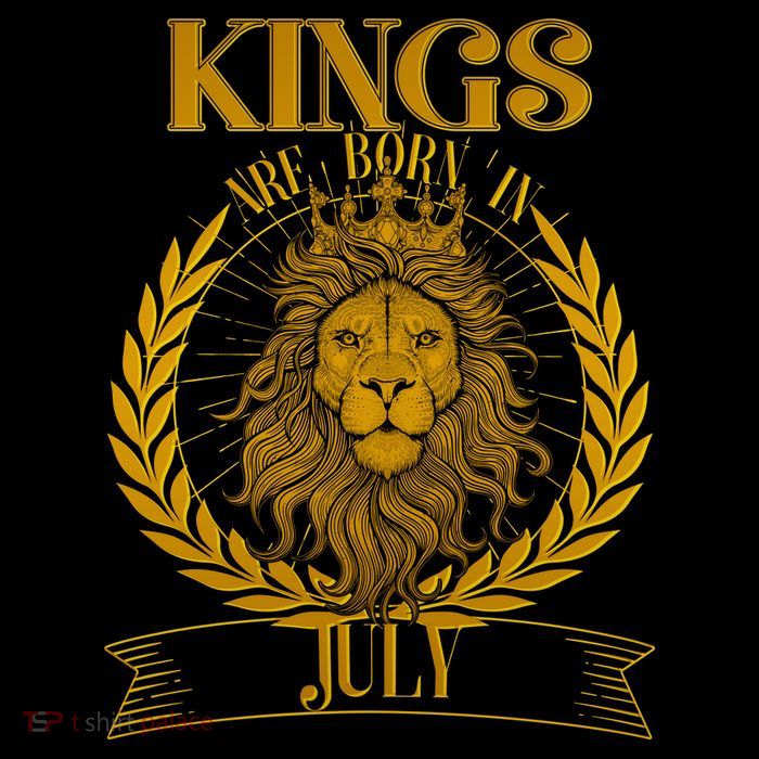 Vintage Lion Kings Are Born In July Tall T-Shirt