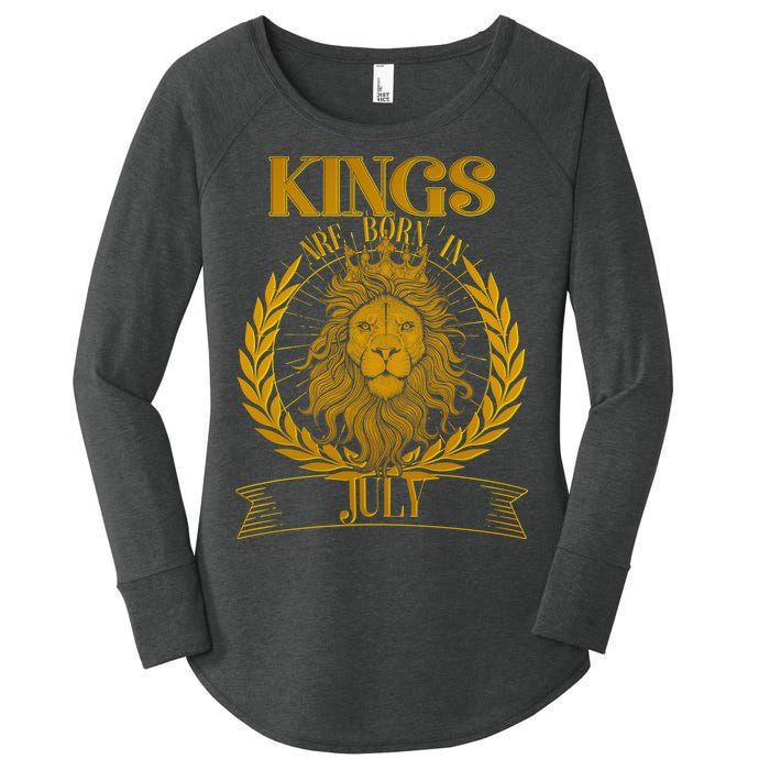 Vintage Lion Kings Are Born In July Women's Perfect Tri Tunic Long Sleeve Shirt