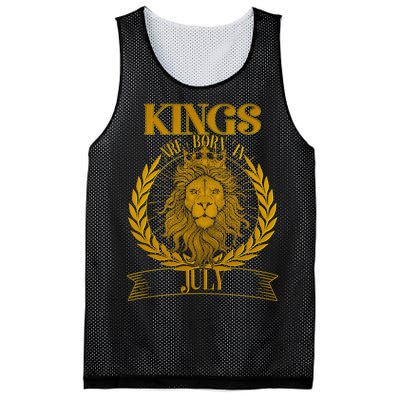 Vintage Lion Kings Are Born In July Mesh Reversible Basketball Jersey Tank