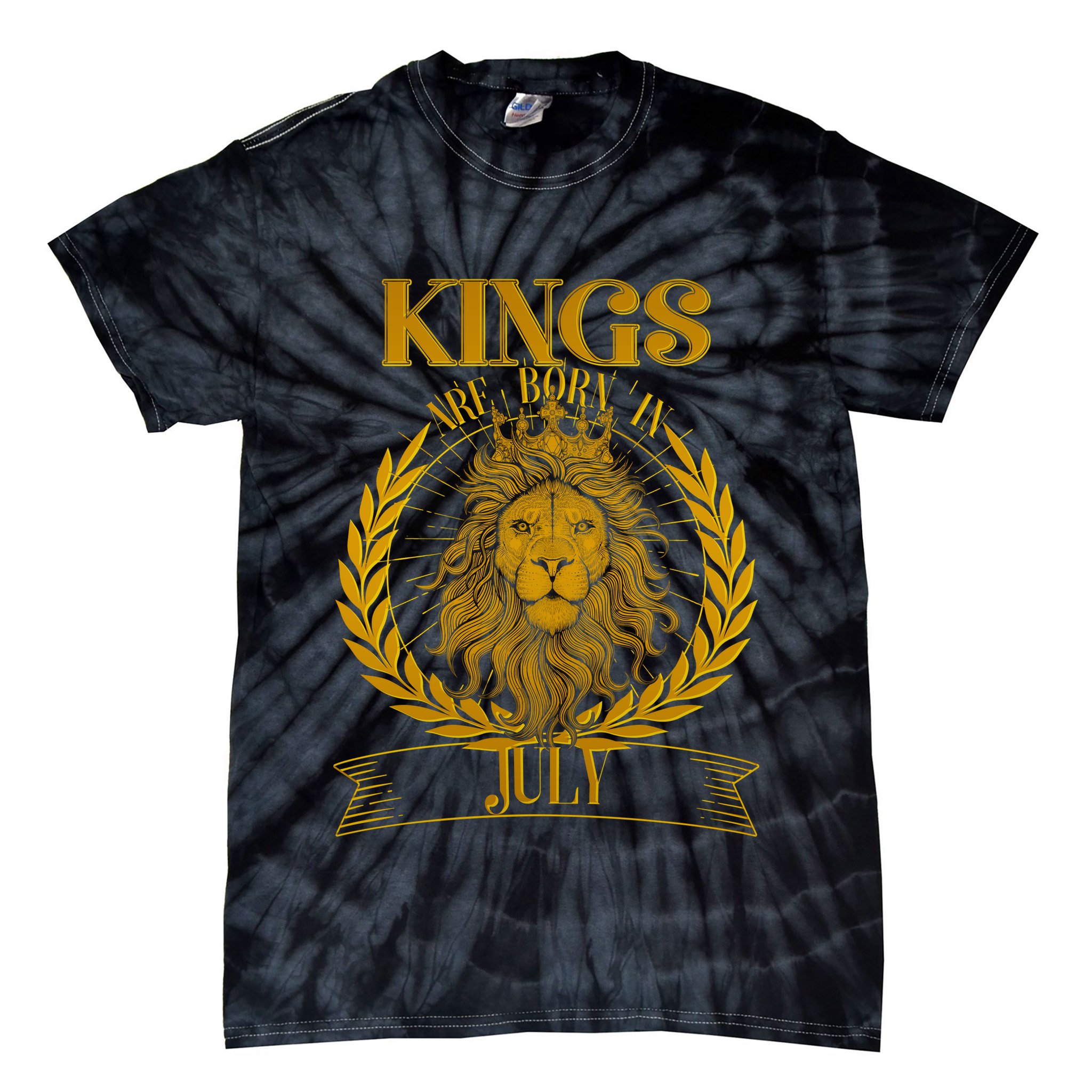 Vintage Lion Kings Are Born In July Tie-Dye T-Shirt