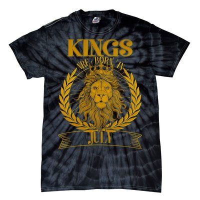 Vintage Lion Kings Are Born In July Tie-Dye T-Shirt