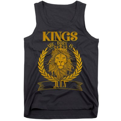 Vintage Lion Kings Are Born In July Tank Top