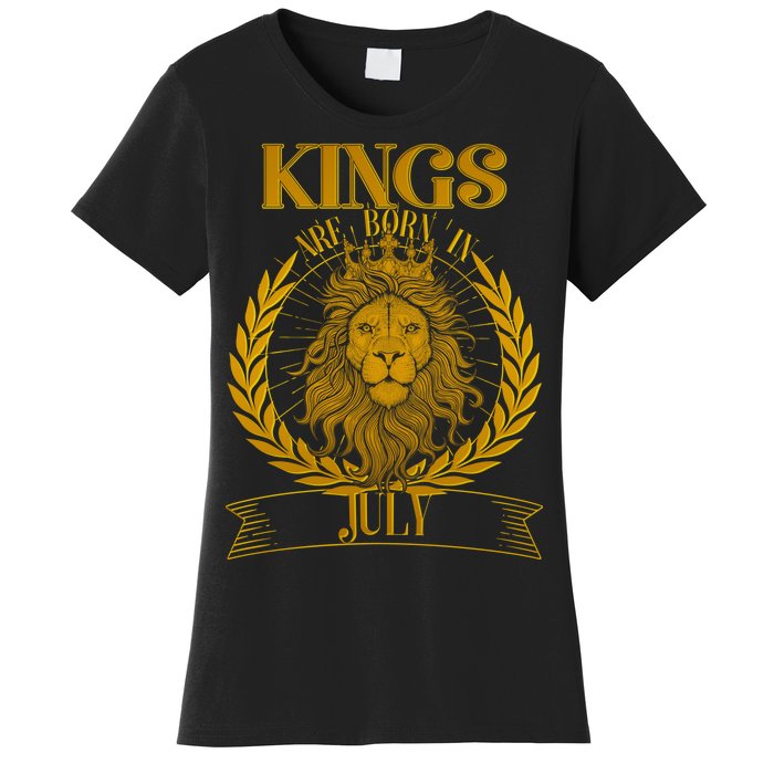 Vintage Lion Kings Are Born In July Women's T-Shirt