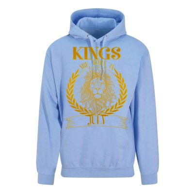 Vintage Lion Kings Are Born In July Unisex Surf Hoodie