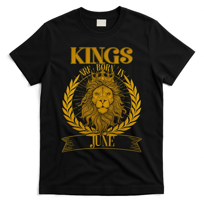 Vintage Lion Kings Are Born In June T-Shirt
