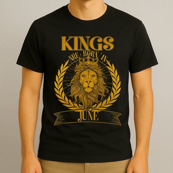 Vintage Lion Kings Are Born In June T-Shirt