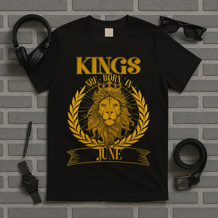 Vintage Lion Kings Are Born In June T-Shirt