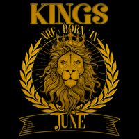 Vintage Lion Kings Are Born In June T-Shirt