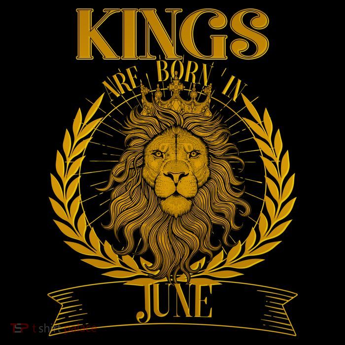 Vintage Lion Kings Are Born In June Tall T-Shirt