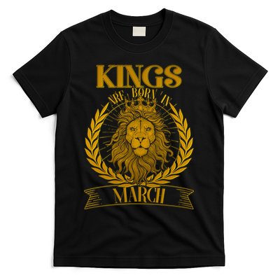 Vintage Lion Kings Are Born In March T-Shirt