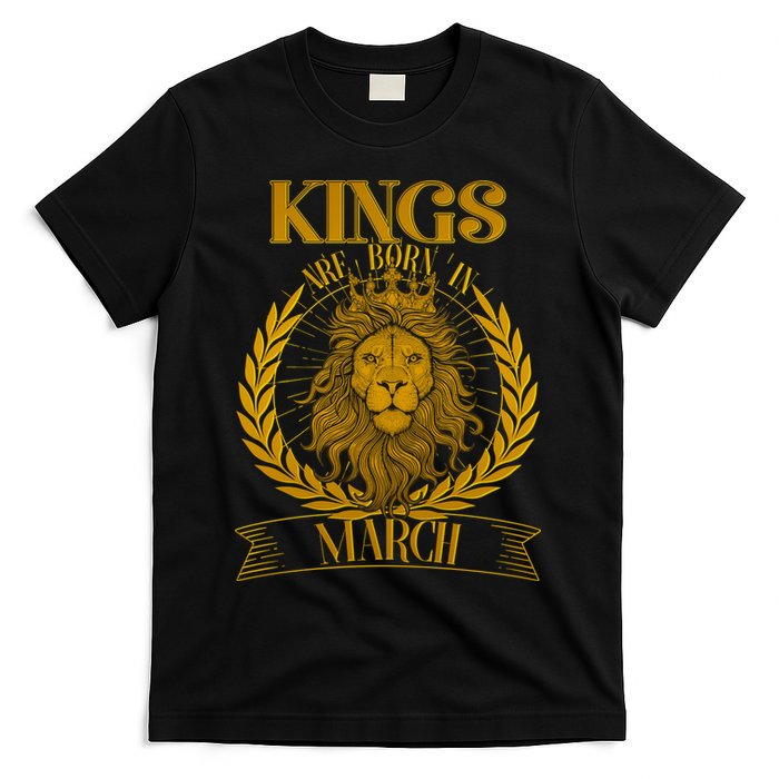 Vintage Lion Kings Are Born In March T-Shirt