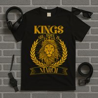 Vintage Lion Kings Are Born In March T-Shirt