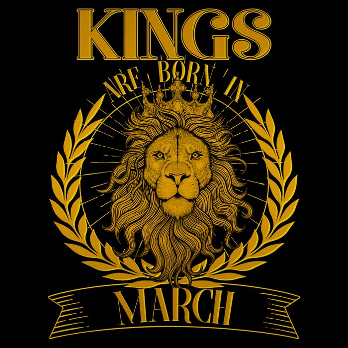 Vintage Lion Kings Are Born In March T-Shirt