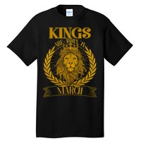 Vintage Lion Kings Are Born In March Tall T-Shirt