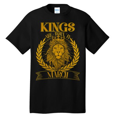 Vintage Lion Kings Are Born In March Tall T-Shirt