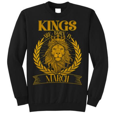 Vintage Lion Kings Are Born In March Tall Sweatshirt