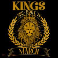 Vintage Lion Kings Are Born In March Baby Bodysuit