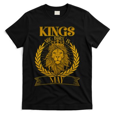 Vintage Lion Kings Are Born In May T-Shirt