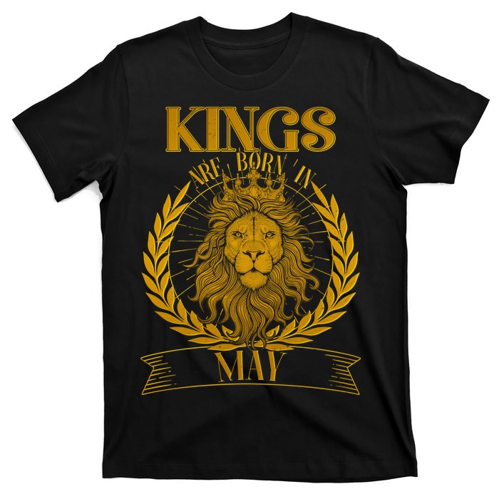 Vintage Lion Kings Are Born In May T-Shirt