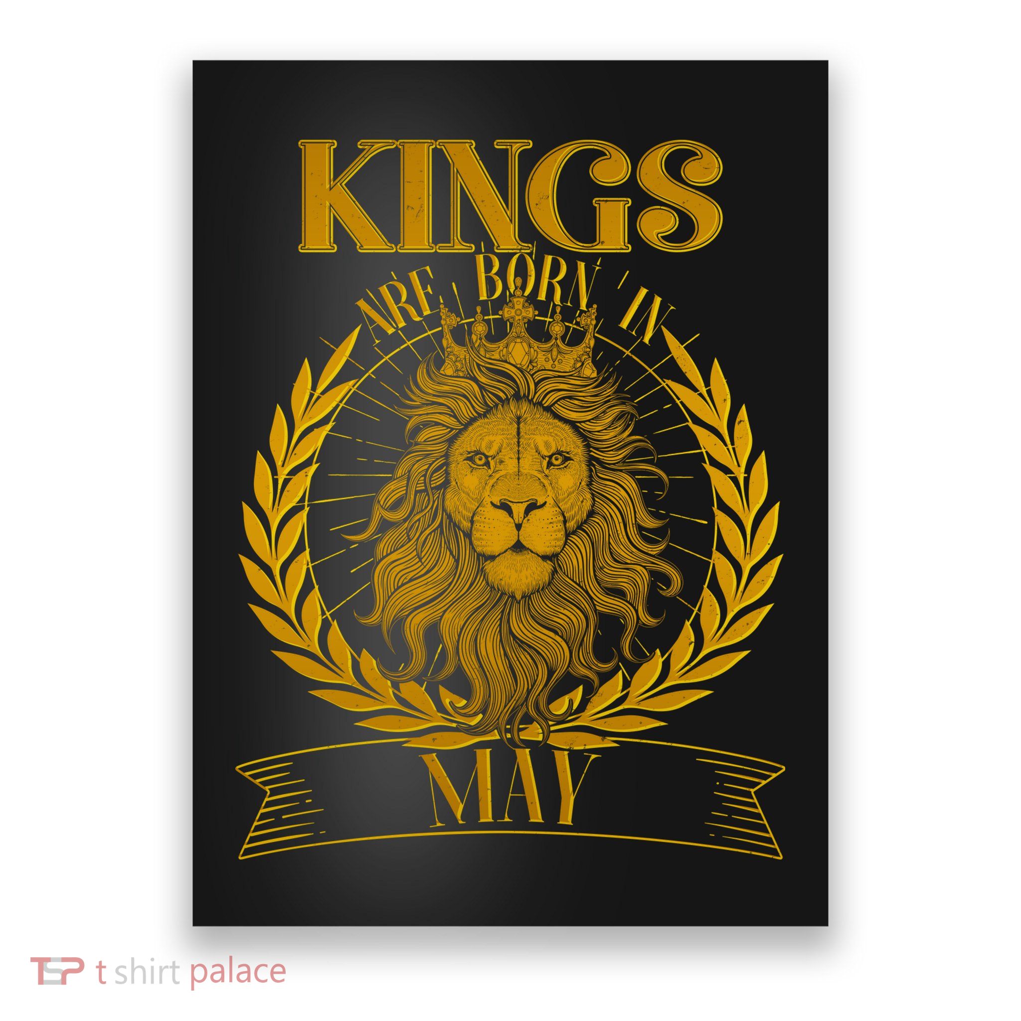 Vintage Lion Kings Are Born In May Poster