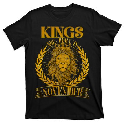 Vintage Lion Kings Are Born In November T-Shirt