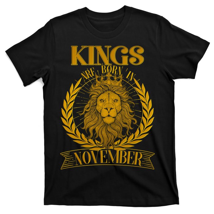 Vintage Lion Kings Are Born In November T-Shirt