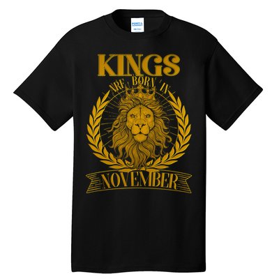 Vintage Lion Kings Are Born In November Tall T-Shirt