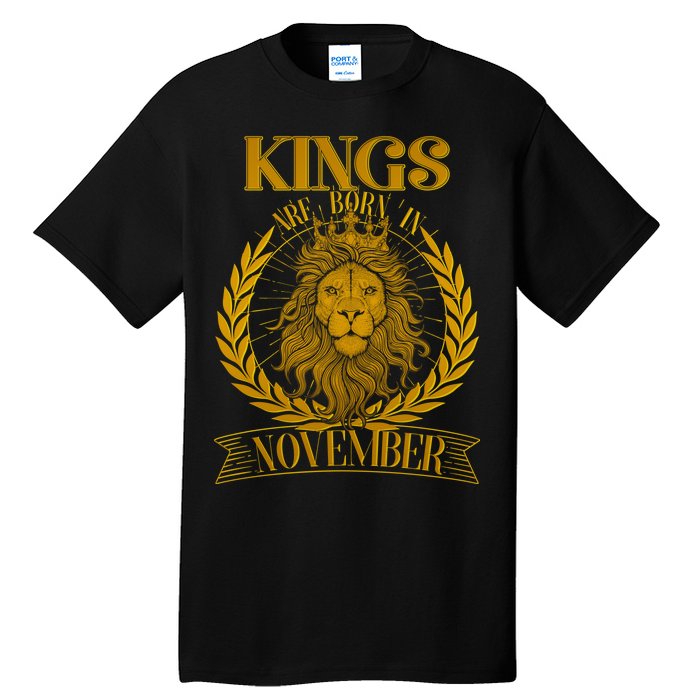 Vintage Lion Kings Are Born In November Tall T-Shirt