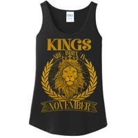 Vintage Lion Kings Are Born In November Ladies Essential Tank