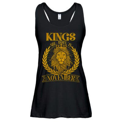 Vintage Lion Kings Are Born In November Ladies Essential Flowy Tank